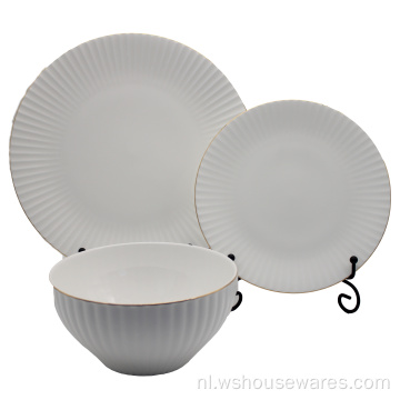 Aangepaste restaurant Hotel European Fine White Dinner Set